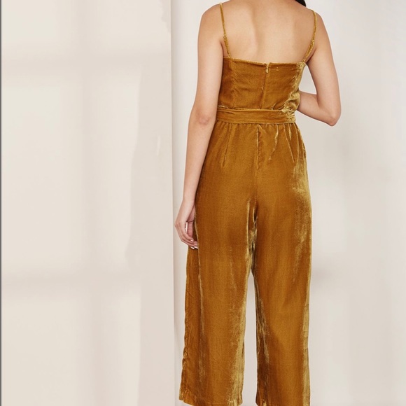 J. Crew Velvet Jumpsuit with Tie in 00 - Picture 2 of 5